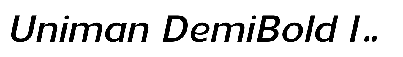 Uniman DemiBold Italic
